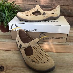 Earth Origins Swirl amber yellow Mary Janes